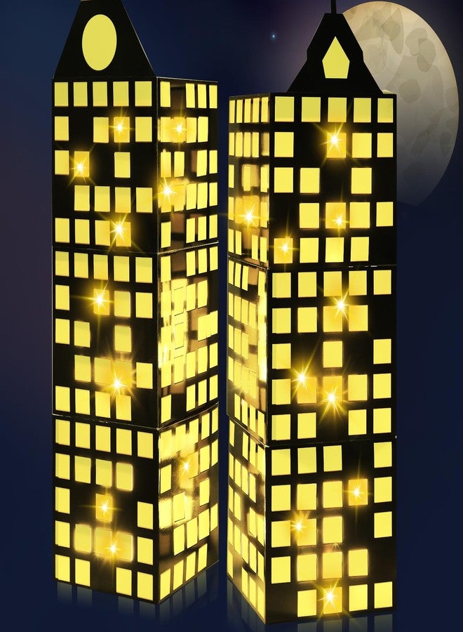 Weekgrat 6 Pcs Large Hero Party Favor Boxes with 11 Inch Skyscraper City Gift Large Hero Theme Candy Treat Boxes Skyline Buildings Centerpiece for Birthday Party Decoration Supplies - Image 1